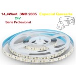 Tira LED Flexible 24V 14W/mt 120 Led/mt SMD 2835 IP20 Especial Quesería, Serie Profesional, venta por metros Tira LED Flexible 24V 14W/mt 120 Led/mt SMD 2835 IP20 Especial Quesería, Serie Profesional, venta por metros